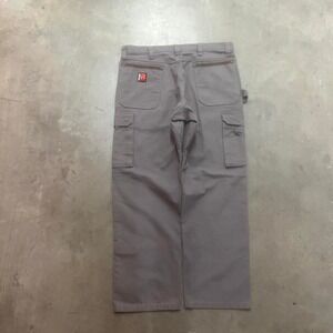 Wrangler Riggs men's grey carpenter cargo loop double knee pants canvas 36
